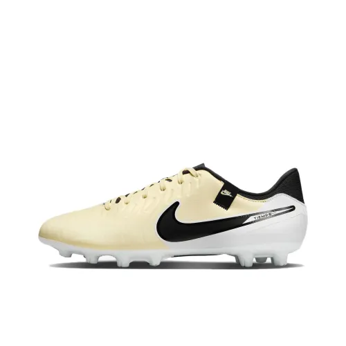 Nike Tiempo Legend 10 Soccer Shoes Unisex Low-Top Yellow/White/Black