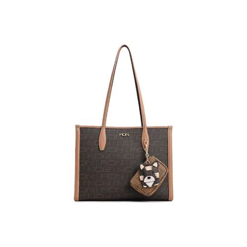 FION Artificial Leather Crossbody Bag Shoulder Bag Large Size Women's Multicolor