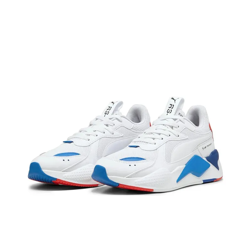 PUMA Cushioning Slip Resistant Low Top Running Shoes Men's White Blue Red-2