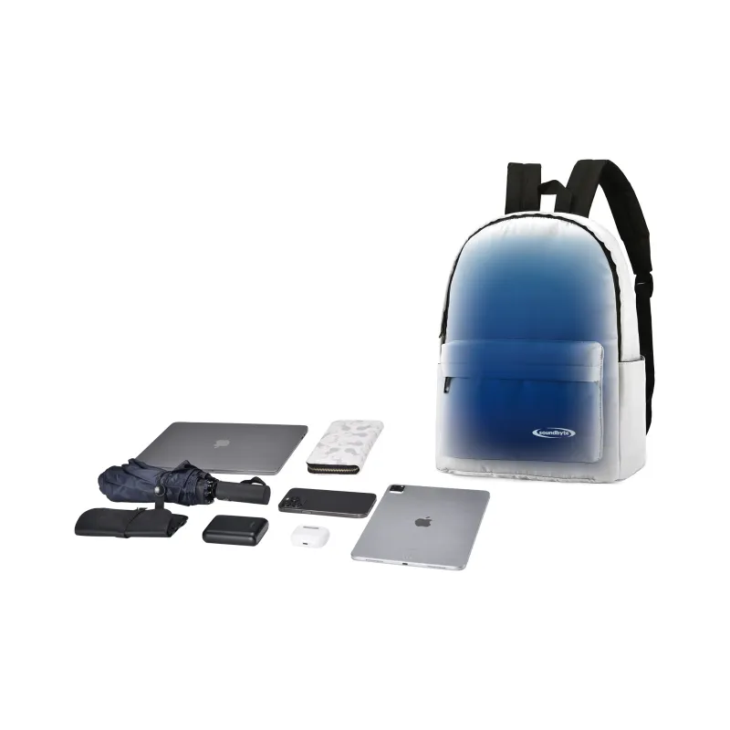 ONRF SOUNDBYTE Collaboration Polyester Backpack Medium Size Unisex Blue-4