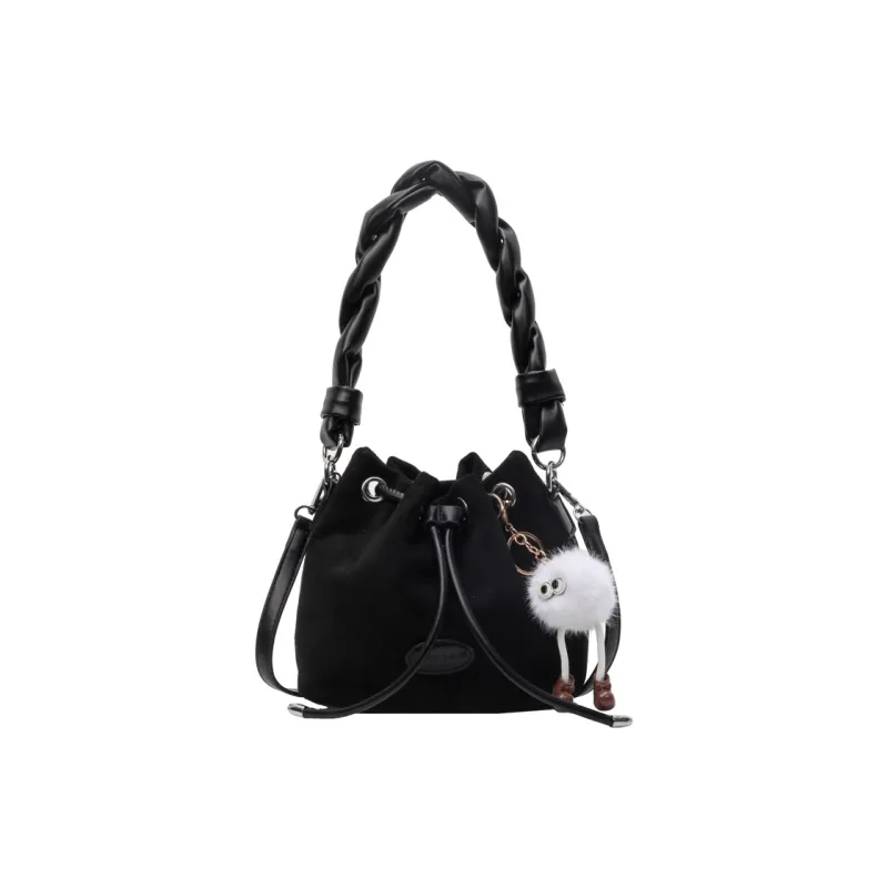 FAMAN PU Bucket Bags Shoulder Bags Regular Women's Pink/Coffee/Brown/Black-18