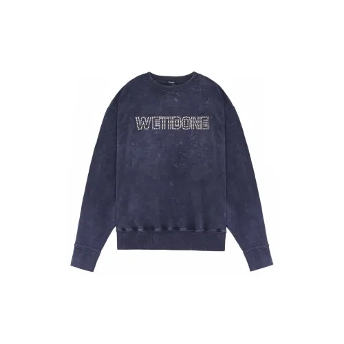 WE11DONE Sweatshirts Unisex Dark Blue