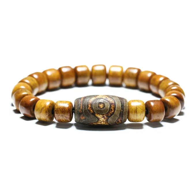 Muyan Cow Bone Consumption Six Character Admonition True Word Beaded Bracelet Unisex-3