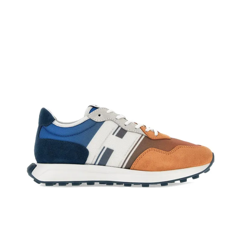 HOGAN Round Toe Panelled Sneakers-1