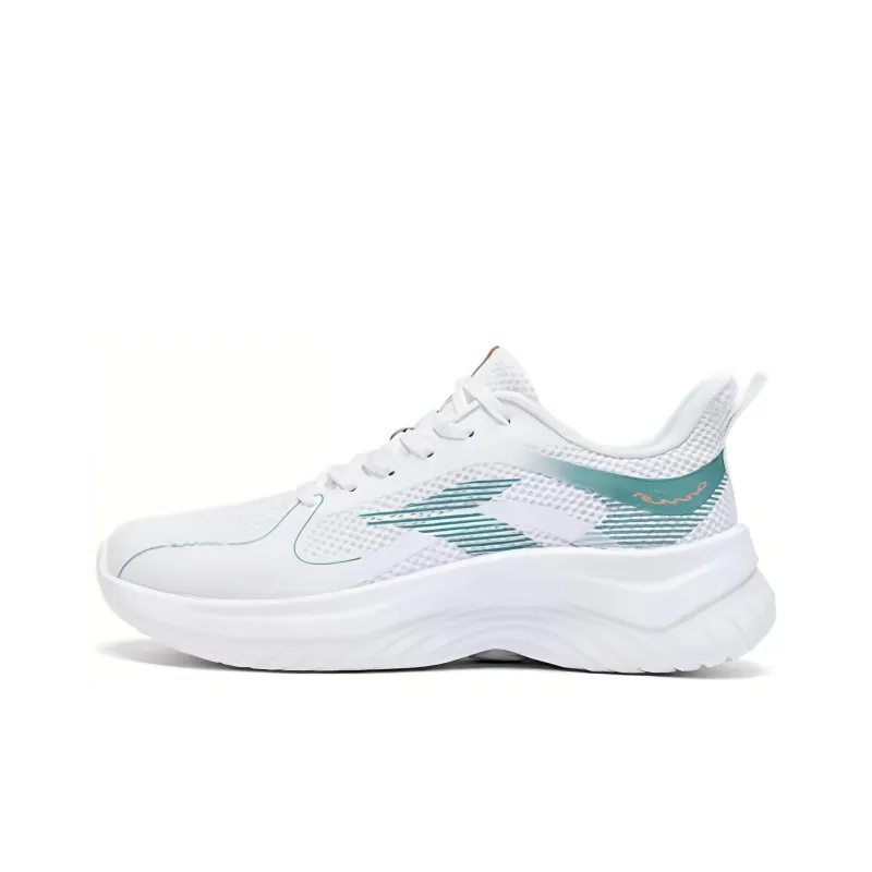 361° Cushioning, Wear Resistant Low Top Running Shoes Men's White Nebula Cyan-0