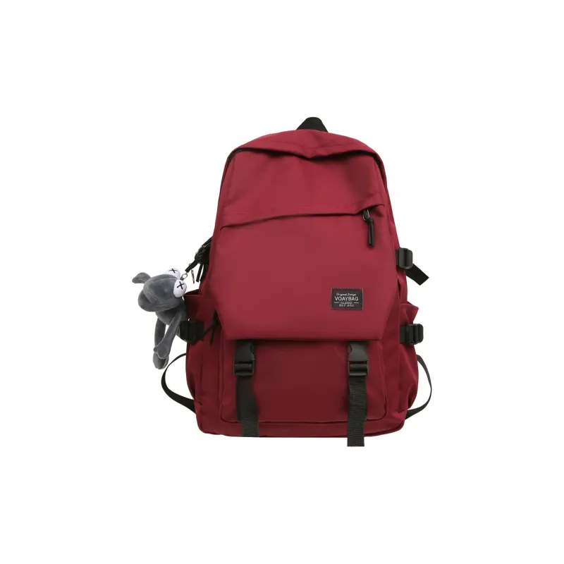 Deli Bear Nylon Backpack Regular Unisex Black/White/Blue/Red/Gray-0