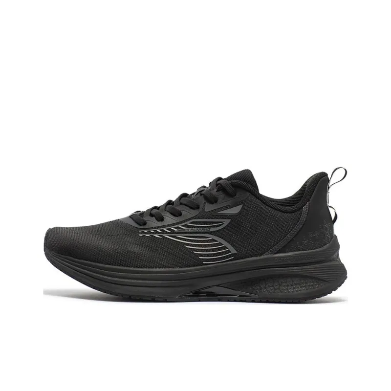 361° Titan Lite SE Cushioning Wear Resistant Low Top Running Shoes Men's Black Gray-0