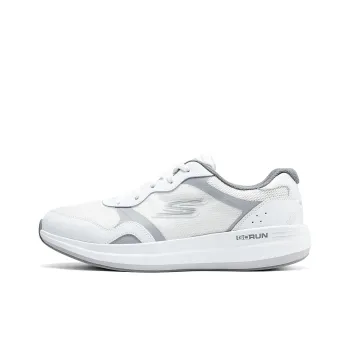 Skechers Go Run Pulse Cushioning Wear Resistant Low Top Running Shoes Men's White Gray