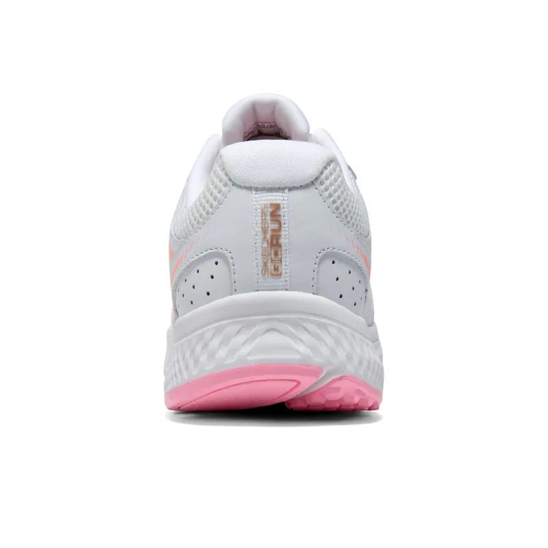 Skechers Go Run Consistent Anti Slip Wear Resistant Low Top Running Shoes Women's White Pink-4