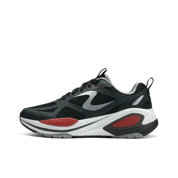 Skechers Sport Cushioning Wear Resistant Low Top Casual Shoes Men's Black Red