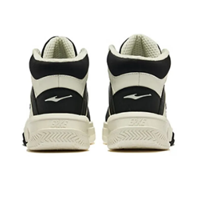 Erke DynaSky Wear-Resistant High-Top Skateboard Shoes Women's Ivory Recycling Gray-5