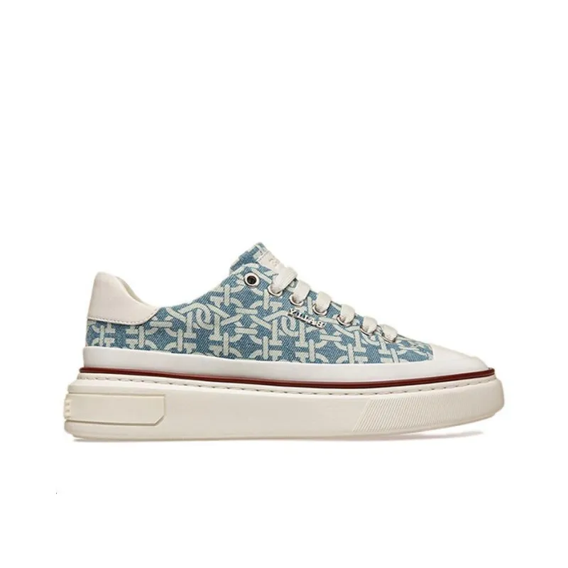 BALLY Maily Low Top Stylish Skateboarding Shoes Women's Blue White-1