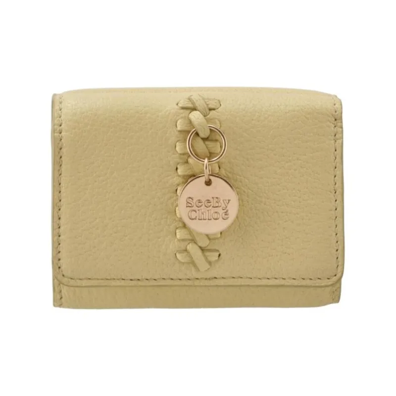 See By Chloe Tilda Grained Goatskin Wallet Mini Women's Solid Yellow-0