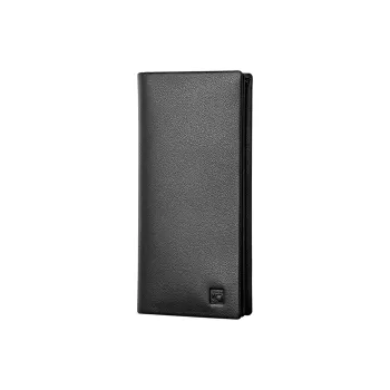 COW Genuine Leather Cow Leather Money Clip Leather Wallets Regular Men's Black
