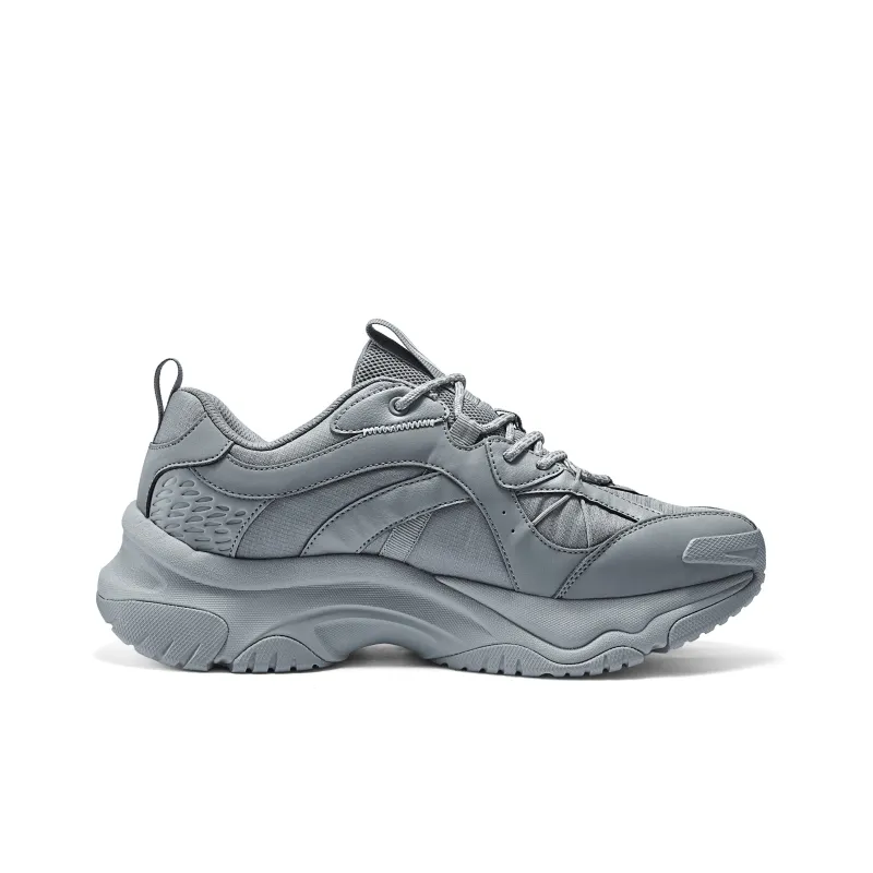 Skechers Anti Slip Wear Resistant Low Top Running Shoes Men's Gray-1