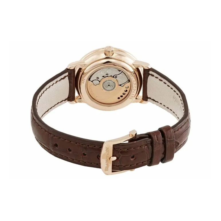 BLANCPAIN VILLERET Automatic Mechanical Movement Women's Watch 29.2mm White Dial 18K Red Gold Watch Case-1