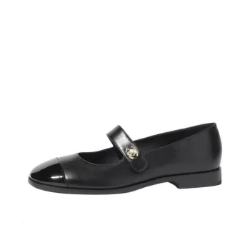 CHANEL Mary Jane Shoes 2cm Women's Black