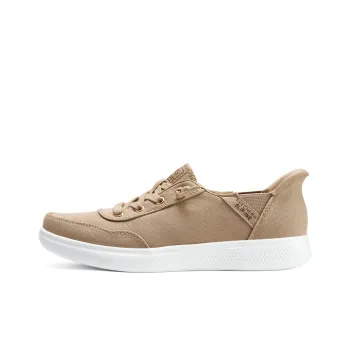 Skechers Slip Ins Hands Free Slip Ins Anti Slip And Wear Resistant Coverage Low Top Canvas Shoes Women's Tan