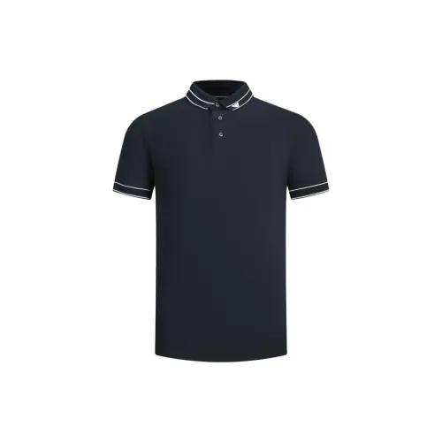 EMPORIO ARMANI Polo Shirts Men Navy Blue