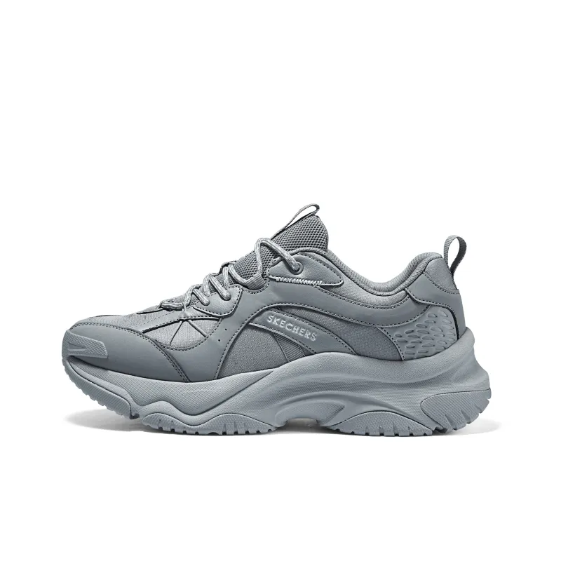 Skechers Anti Slip Wear Resistant Low Top Running Shoes Men's Gray-0