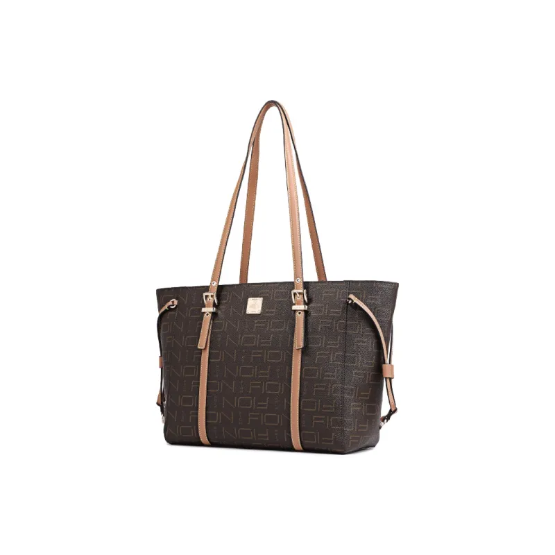 FION Artificial Leather Tote Bag, Shopping Bag, Handbag, Shoulder Bag Regular Women's Multicolor-1