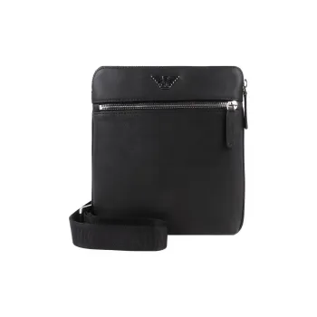 EMPORIO ARMANI Polyamide Small Square Bag, Business Bag, Shoulder Bag, Crossbody Bag Regular Men's Black