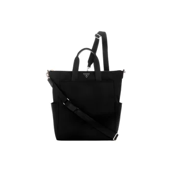 GUESS Recycled Nylon Tote Bag Shopping Bag Portable Crossbody Bag Shoulder Bag Regular Women's Black