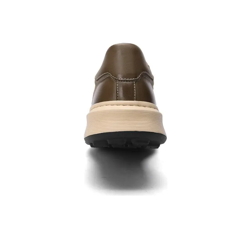 CROWN Low Top Skateboard Shoes Men's Brown One Yard Larger-3
