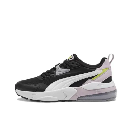 PUMA Vis2k Cushioning Wear-Resistant Low-Top Casual Shoes Women's Black Pink
