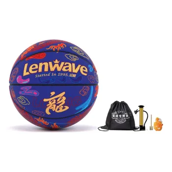 LENWAVE PU Basketball Blue Black Red Match Training Size 7 Training Unisex