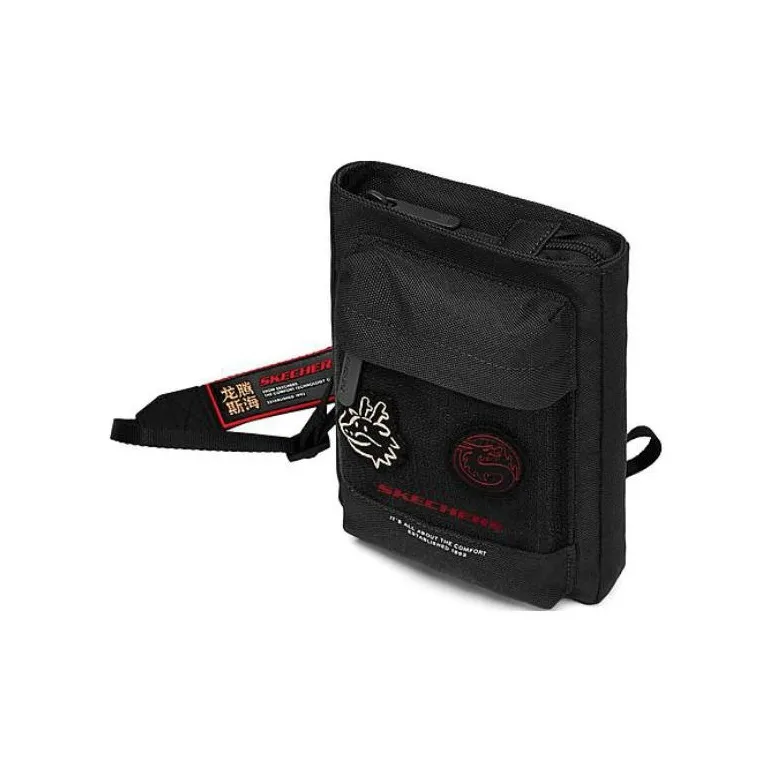 Skechers Fabric Shoulder Bag Crossbody Bag Regular Unisex Carbon Black-2