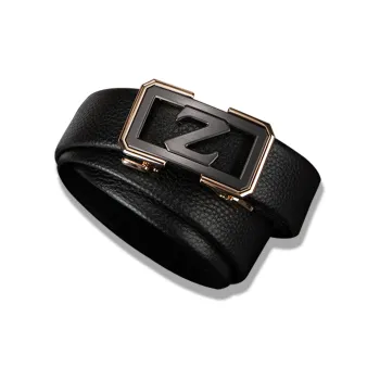 NIUMJ Business High End, Suitable For Young And Middle Aged, Automatic Buckle Leather Belts Men's 3.5CM