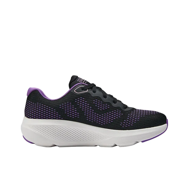 Skechers Cushioned Slip Resistant Abrasion Resistant Low Top Running Shoes Women's Black Purple-1