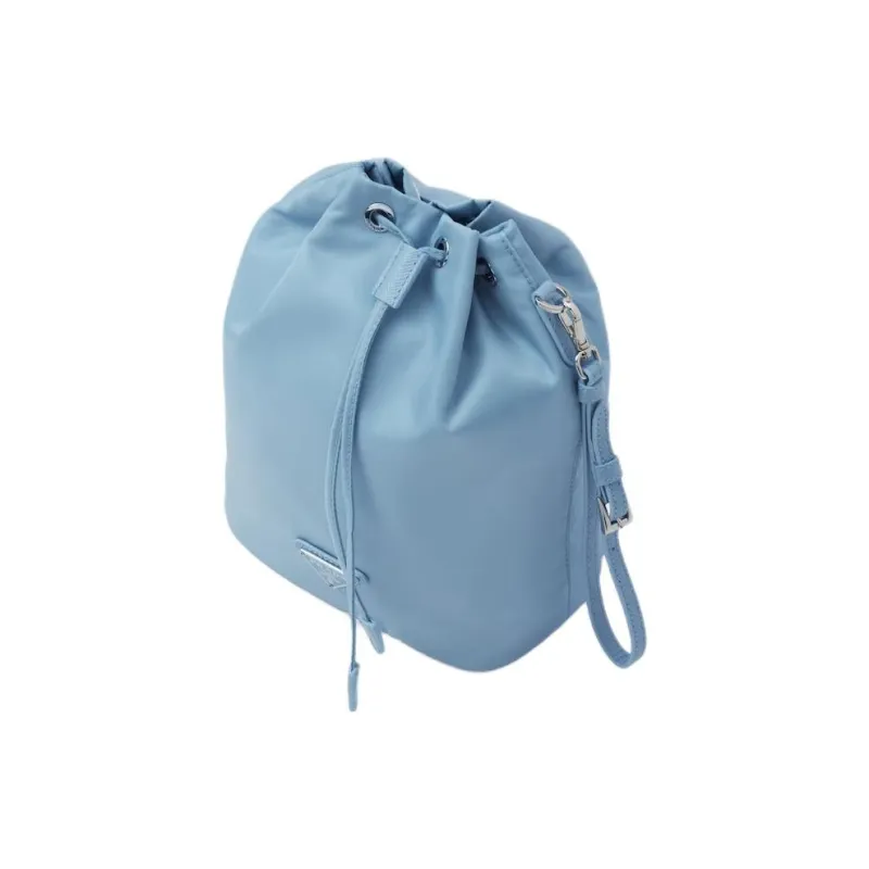 PRADA Re-Nylon Fabric Clutch Women's Light Blue-1