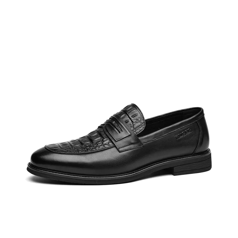 KAISER Dress Shoes Men Low Top Brown/Brown-9
