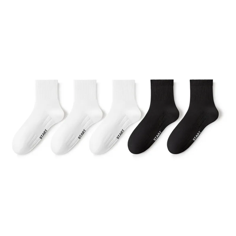 B&C.Room Mid Calf Socks Unisex 5 Pack-6