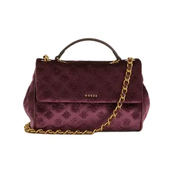 GUESS Velvet Shoulder Bag Crossbody Bag Women's Purple