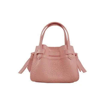 POURCHET Cow Leather Shoulder Bag Crossbody Bag Handbags Small Size Women's Pink/Gray/Black/Green