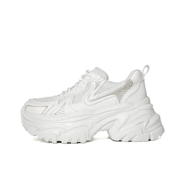 MYKI Chunky Sneakers Women's Low Top Silver-5