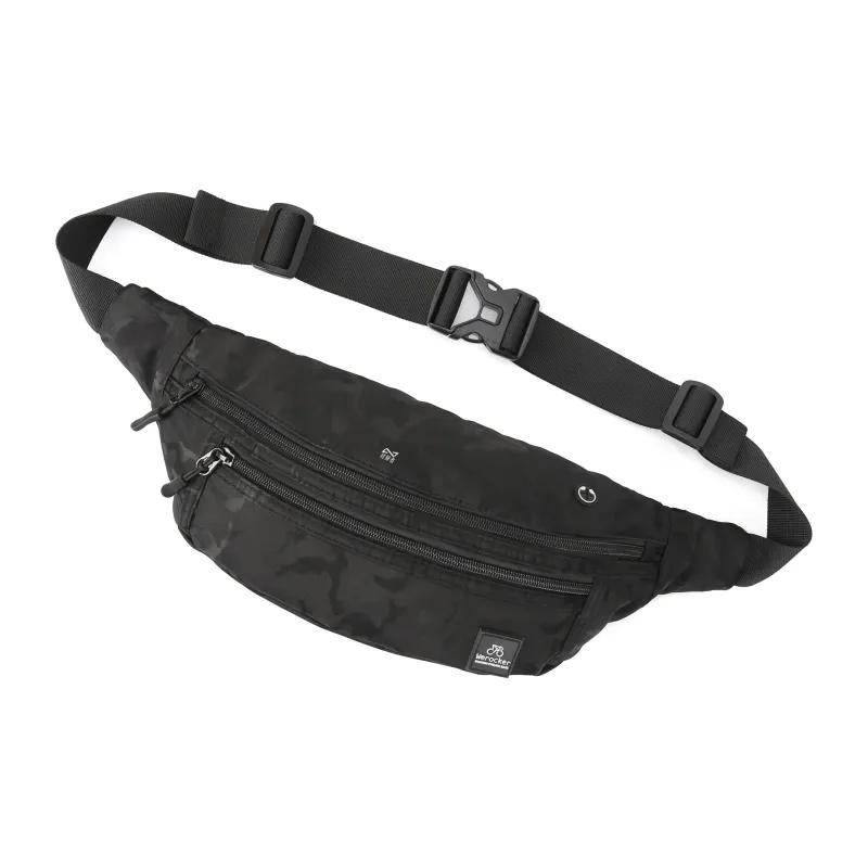 QING QI ZHE Fabric Crossbody Bag Shoulder Bag Backpack Sling Bag Fanny Pack Regular Unisex Black/Camouflage Black-5