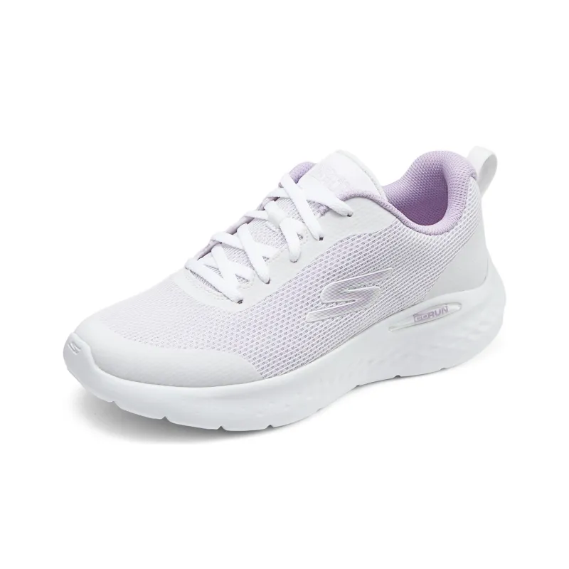 Skechers Go Run Lite Cushioning Low Top Casual Running Shoes Women's White Purple-2