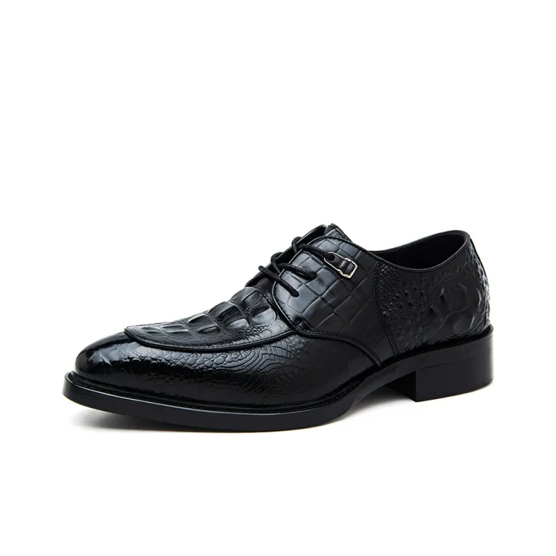 Romon Dress Shoes Men Low Top Black/Brown-0