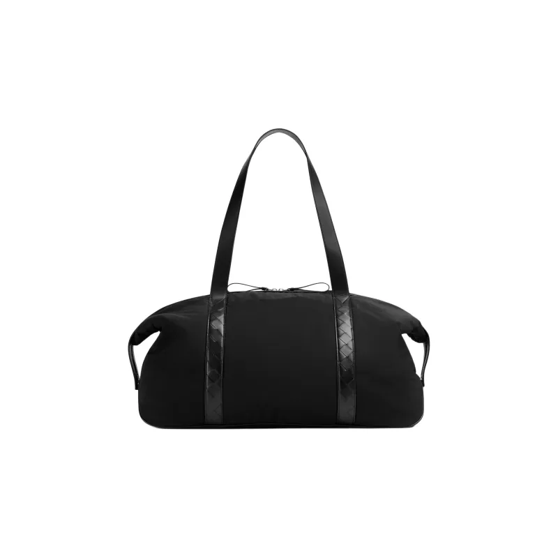 Bottega Veneta Intrecciato Calfskin One Shoulder Handbag, Travel Bag Tubas Men's Black-3