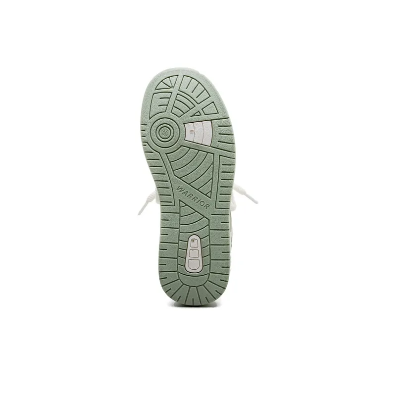 Warrior Wear resistant And Lightweight Low Top Skateboard Shoes Women's Beige Green-4