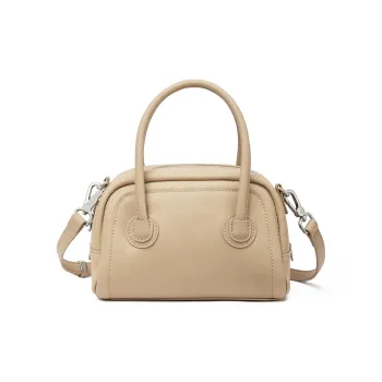 RED DRAGONFLY Microfiber Synthetic Leather Shoulder Bag Crossbody Bag Small Size Women's Apricot/Black
