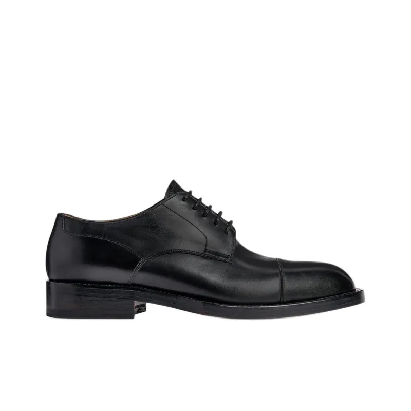 DRIES VAN NOTEN Almond-toe Leather Derby Shoes-1