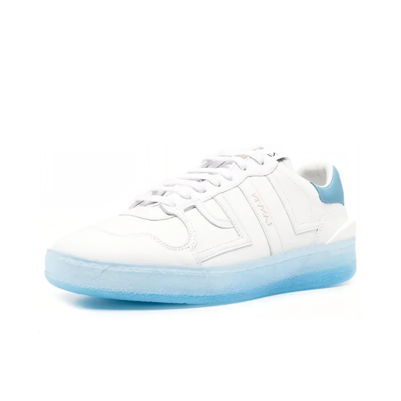 Lanvin Clay Low Top Stylish Skateboarding Shoes Women's White Blue-3