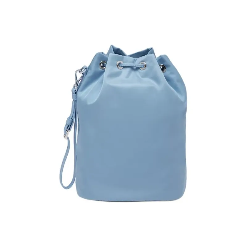 PRADA Re-Nylon Fabric Clutch Women's Light Blue-2