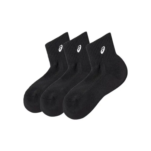 Asics Mid-Calf Socks Unisex 3 Pack Black