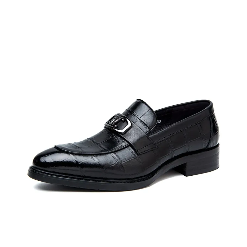 Romon Dress Shoes Men Low Top Black/Brown-0